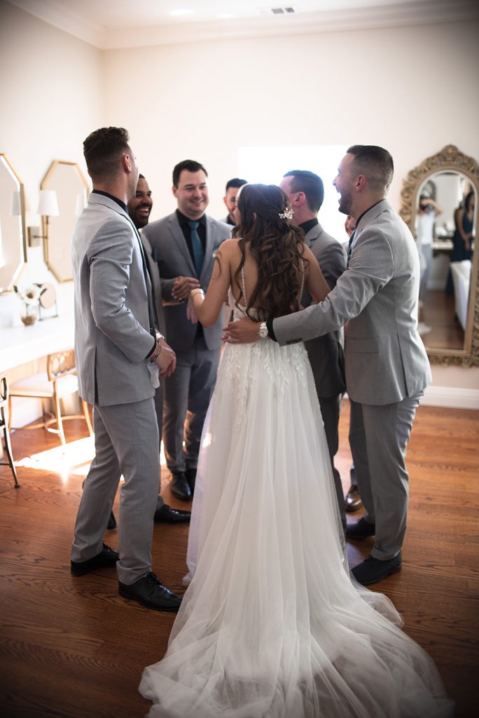 Nashville wedding photographer capturing a romantic portrait of the bride and groom in Nashville, TN.Nashville wedding photographer capturing the bride getting ready on her wedding day in Nashville, TN.