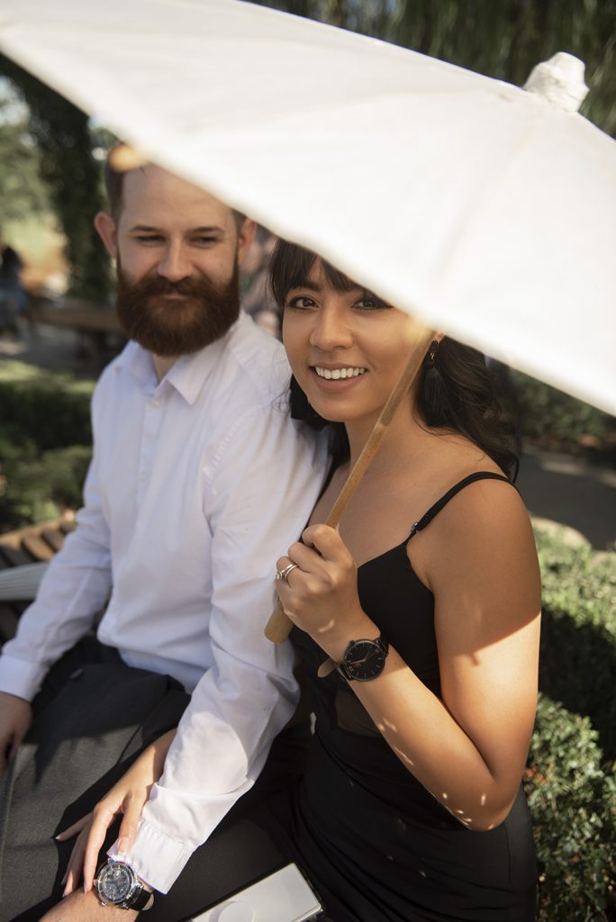 Nashville wedding photographer capturing a romantic portrait of the bride and groom in Nashville, TN. Nashville wedding photographer documenting an elegant wedding ceremony at a Nashville venue. 