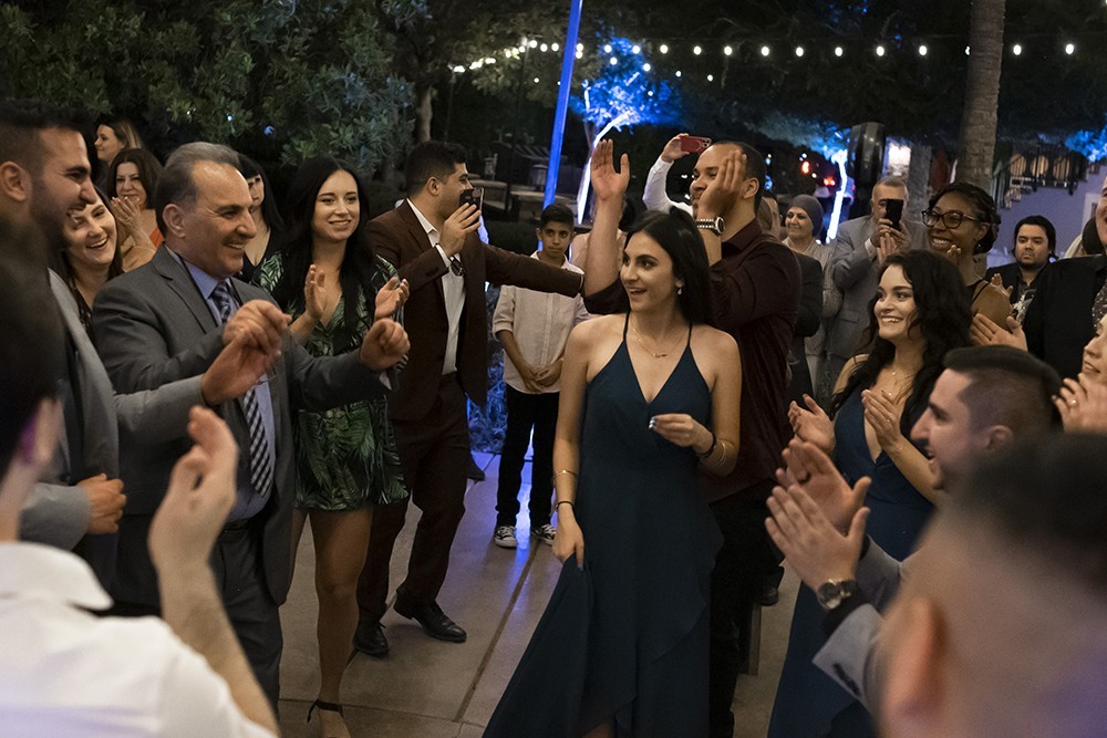 Nashville wedding photographer capturing candid moments at the wedding reception in Nashville, TN.