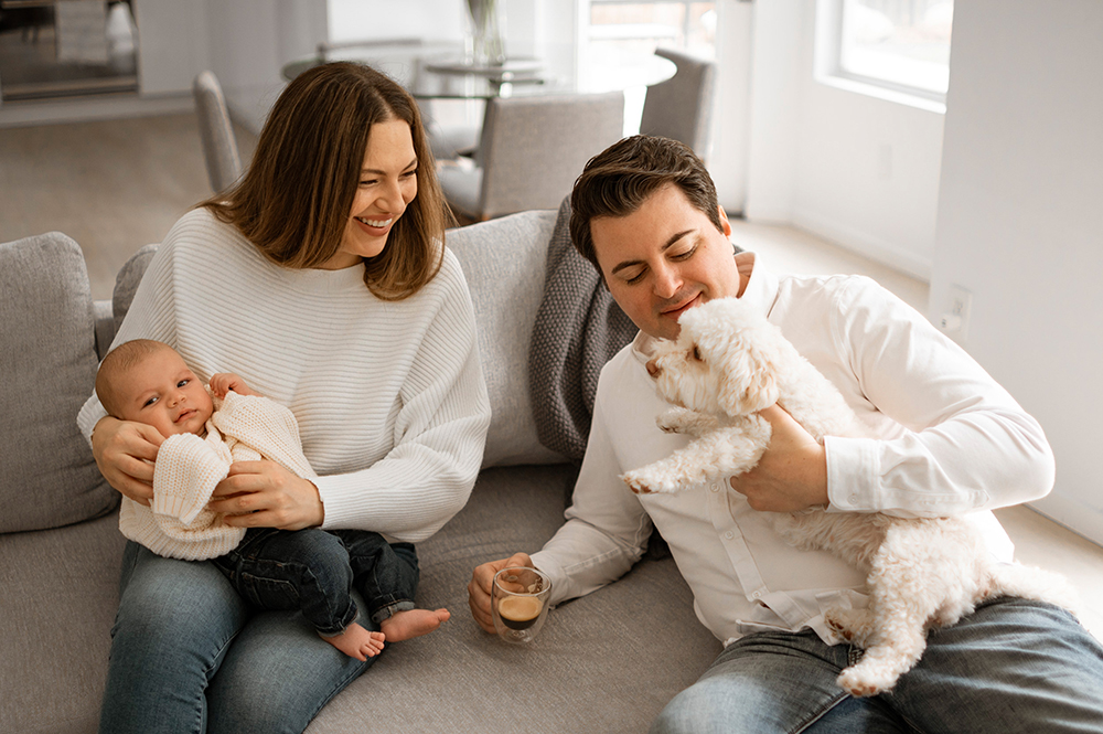 Dante's Family. Newborn life style session.