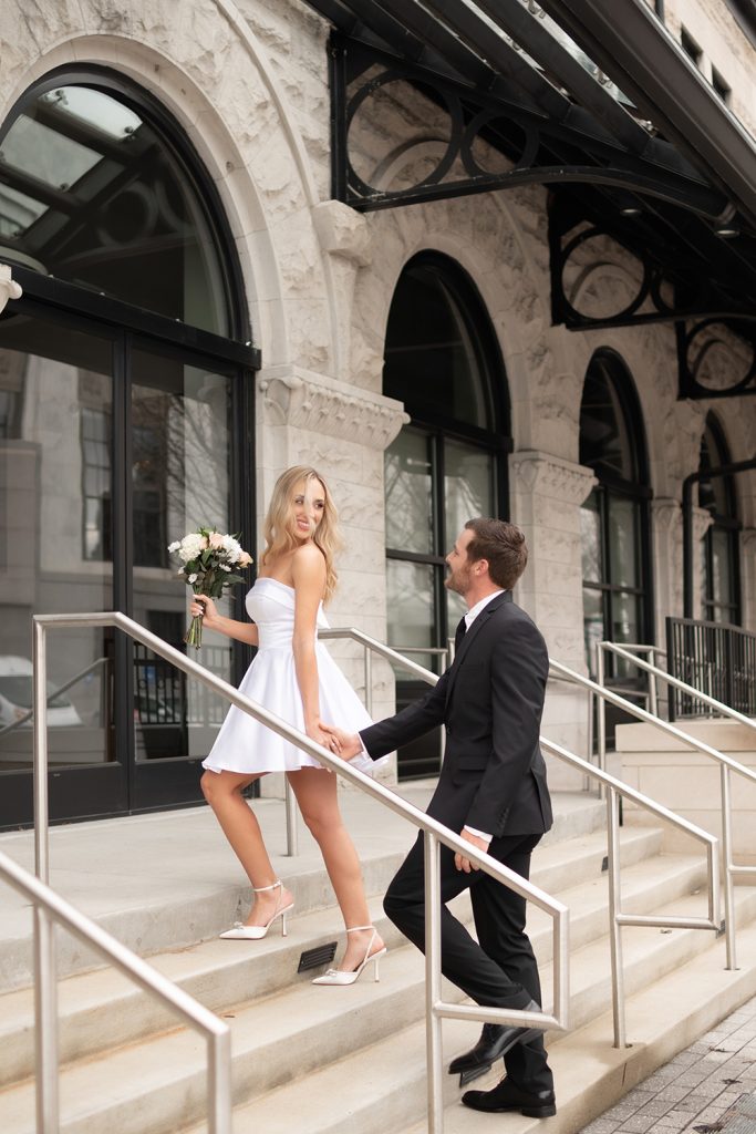 Downtown Nashville engagement session, engagement session in Nashville, luxury Nashville  photographer, elegant engagement photos in Nashville, Top engagement photographer in Nashville, best engagement location in Nashville, Nashville outdoor engagement session, Best storytelling  in Nashville, First Art Museum in Nashville, The Union Station Nashville Yard, Hotel Engagement Session