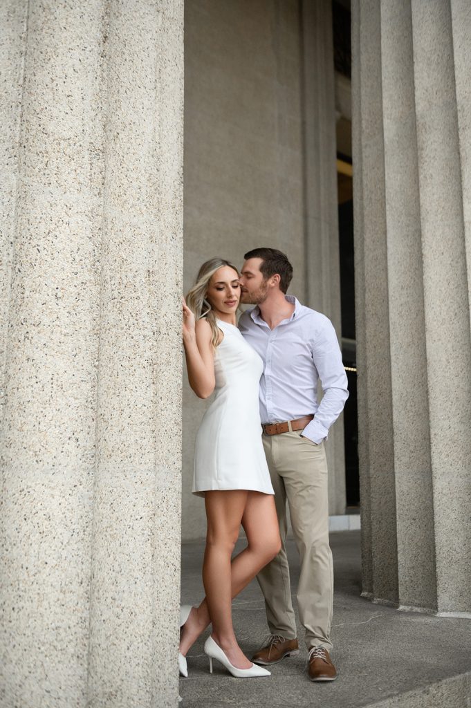 Downtown Nashville engagement session, engagement session in Nashville, luxury Nashville  photographer, elegant engagement photos in Nashville, Top engagement photographer in Nashville, best engagement location in Nashville, Nashville outdoor engagement session, Best storytelling  in Nashville, Nashville Parthenon Engagement session, Parthenon museum in Nashville