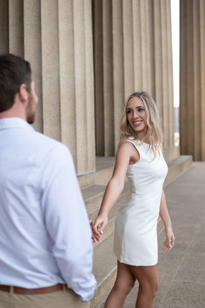 Downtown Nashville engagement session, engagement session in Nashville, luxury Nashville  photographer, elegant engagement photos in Nashville, Top engagement photographer in Nashville, best engagement location in Nashville, Nashville outdoor engagement session, Best storytelling  in Nashville, Nashville Parthenon Engagement session, Parthenon museum in Nashville