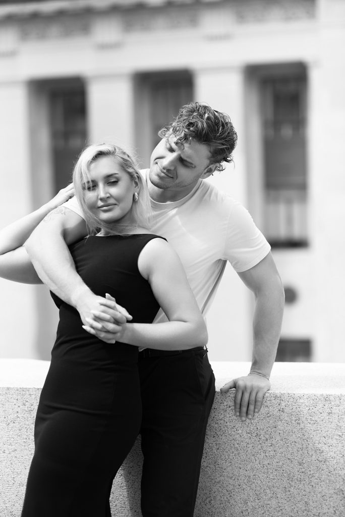 Engagement session in Nashville, Nashville engagement session, classic Black and White engagement photo in Nashville,Nashville outdoor Engagement Session, Downtown Nashville Engagement session,Engagement session on rooftop in Nashville ,  luxury photographer in Nashville, 