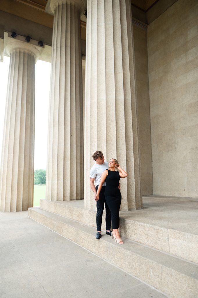 Downtown Nashville engagement session, engagement session in Nashville, luxury Nashville  photographer, elegant engagement photos in Nashville, Top engagement photographer in Nashville, best engagement location in Nashville, Nashville outdoor engagement session, Best storytelling  in Nashville, Nashville Parthenon Engagement session, Parthenon museum in Nashville