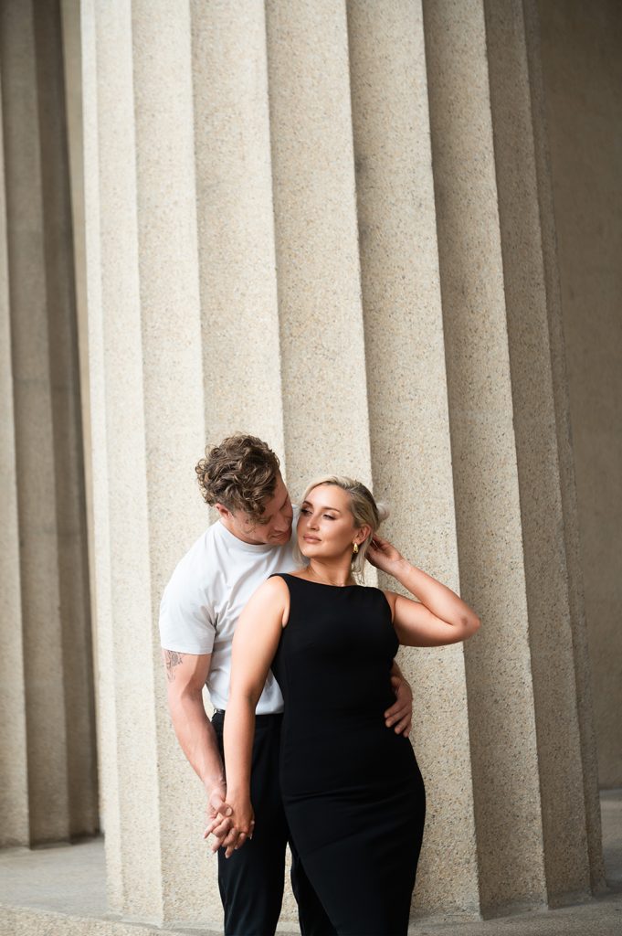 Downtown Nashville engagement session, engagement session in Nashville, luxury Nashville  photographer, elegant engagement photos in Nashville, Top engagement photographer in Nashville, best engagement location in Nashville, Nashville outdoor engagement session, Best storytelling  in Nashville, Nashville Parthenon Engagement session, Parthenon museum in Nashville