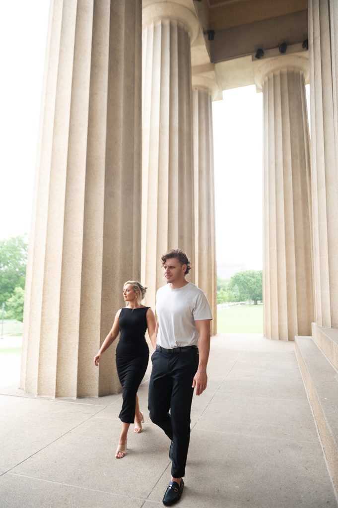 Downtown Nashville engagement session, engagement session in Nashville, luxury Nashville  photographer, elegant engagement photos in Nashville, Top engagement photographer in Nashville, best engagement location in Nashville, Nashville outdoor engagement session, Best storytelling  in Nashville, Nashville Parthenon Engagement session, Parthenon museum in Nashville