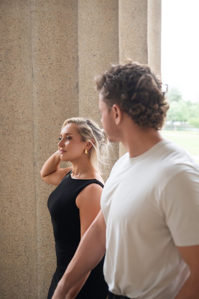 Downtown Nashville engagement session, engagement session in Nashville, luxury Nashville  photographer, elegant engagement photos in Nashville, Top engagement photographer in Nashville, best engagement location in Nashville, Nashville outdoor engagement session, Best storytelling  in Nashville, Nashville Parthenon Engagement session, Parthenon museum in Nashville