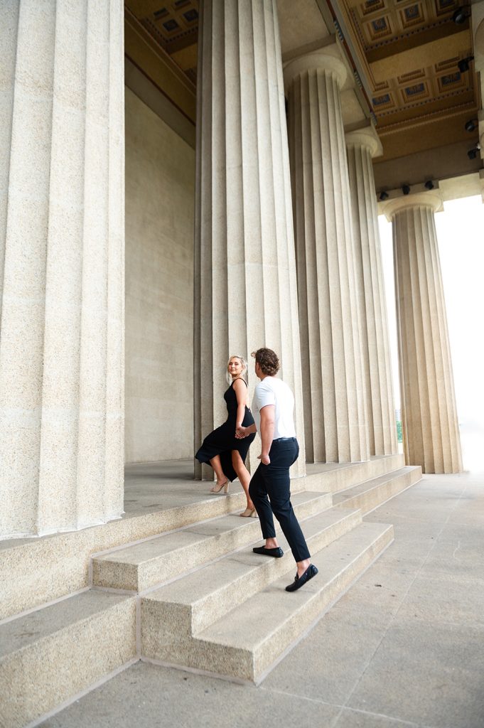 Downtown Nashville engagement session, engagement session in Nashville, luxury Nashville  photographer, elegant engagement photos in Nashville, Top engagement photographer in Nashville, best engagement location in Nashville, Nashville outdoor engagement session, Best storytelling  in Nashville, Nashville Parthenon Engagement session, Parthenon museum in Nashville