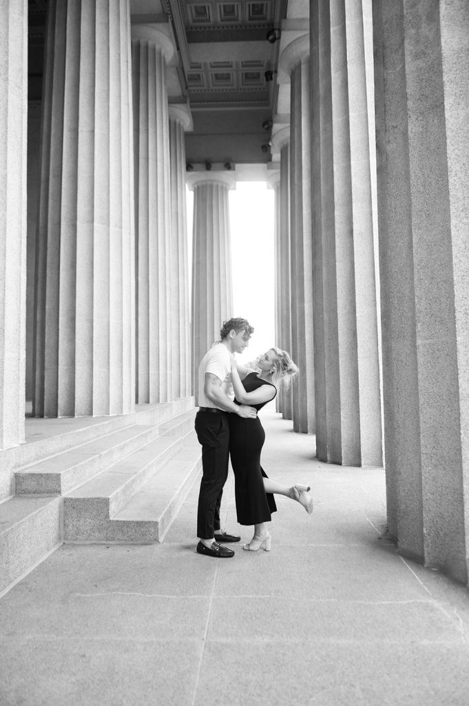 Downtown Nashville engagement session, engagement session in Nashville, luxury Nashville  photographer, elegant engagement photos in Nashville, Top engagement photographer in Nashville, best engagement location in Nashville, Nashville outdoor engagement session, Best storytelling  in Nashville, Nashville Parthenon Engagement session, Parthenon museum in Nashville