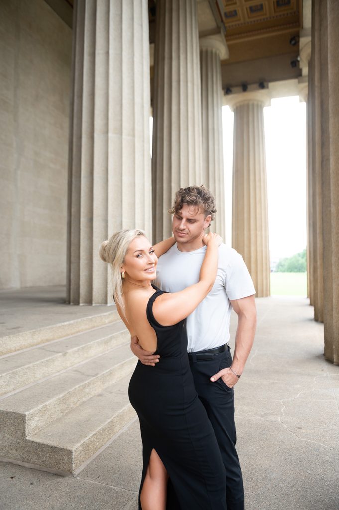 Downtown Nashville engagement session, engagement session in Nashville, luxury Nashville  photographer, elegant engagement photos in Nashville, Top engagement photographer in Nashville, best engagement location in Nashville, Nashville outdoor engagement session, Best storytelling  in Nashville, Nashville Parthenon Engagement session, Parthenon museum in Nashville