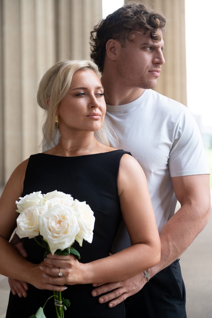 Downtown Nashville engagement session, engagement session in Nashville, luxury Nashville  photographer, elegant engagement photos in Nashville, Top engagement photographer in Nashville, best engagement location in Nashville, Nashville outdoor engagement session, Best storytelling  in Nashville, Nashville Parthenon Engagement session, Parthenon museum in Nashville