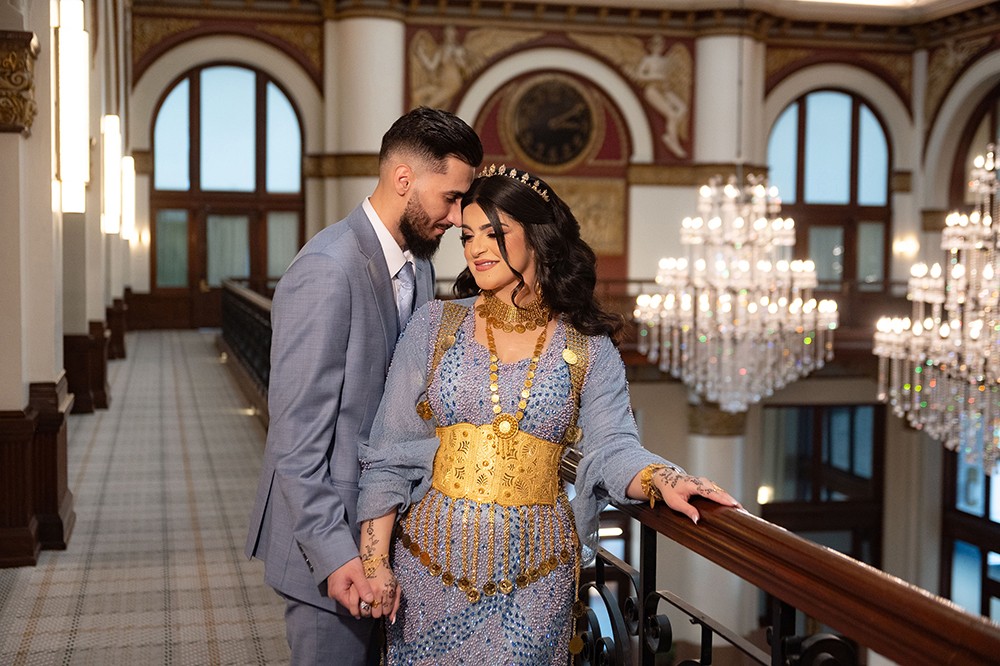 Luxury wedding photography inside Union Station Nashville Yard Hotel