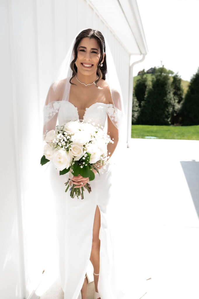 Natural light portrait of the bride