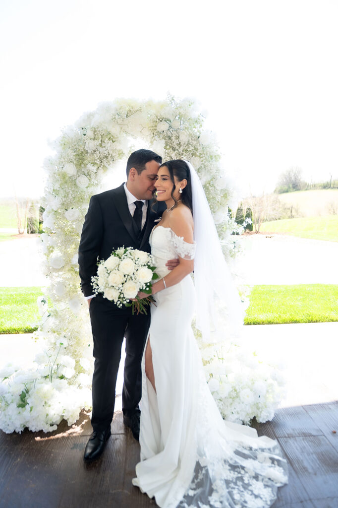 Intimate wedding ceremony outdoors in Tennessee