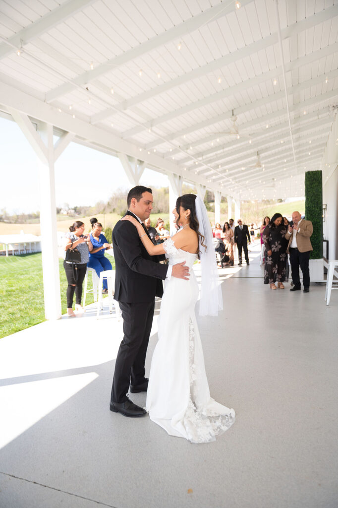 Family clapping during ceremony