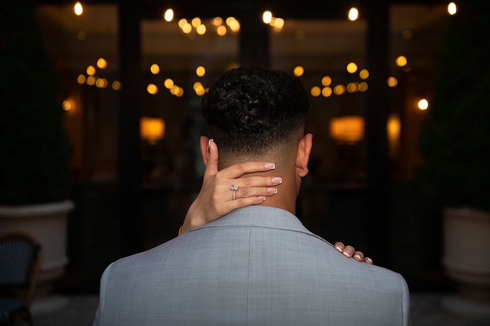 Romantic Courtyard Proposal at The Harpeth Hotel – Franklin’s Hidden Gem